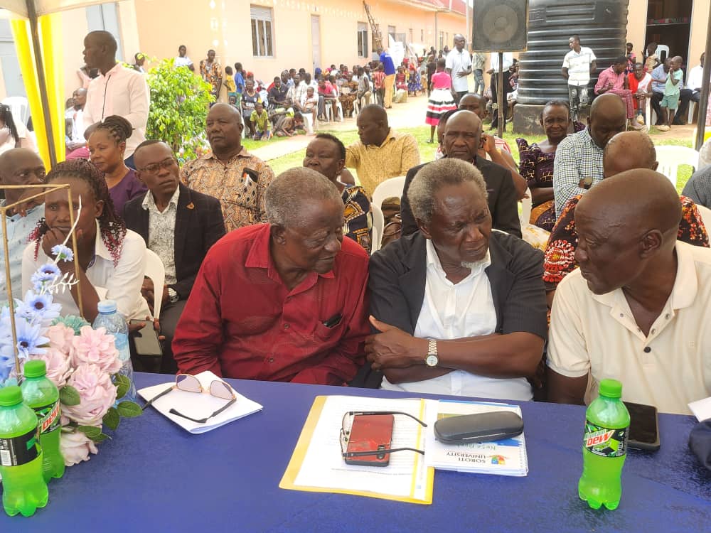 The chair and members of the governing board at the ceremony